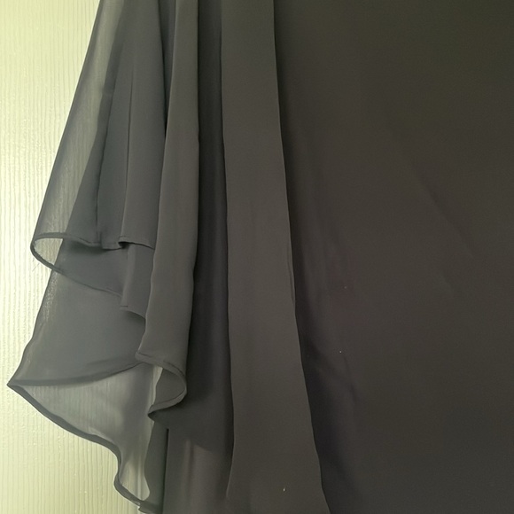 XSCAPE | Embellished Chiffon Overlay Jersey Dress Sz M - Picture 4 of 5